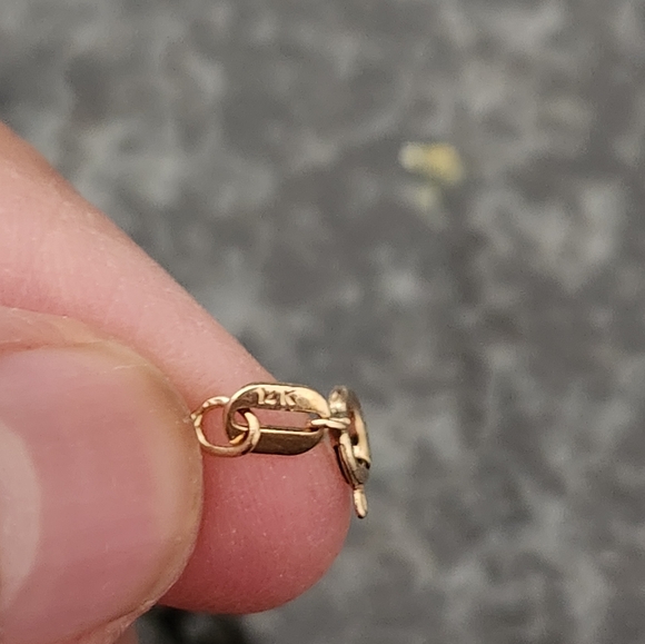 14k gold pendant and chain with real opal - Picture 6 of 10